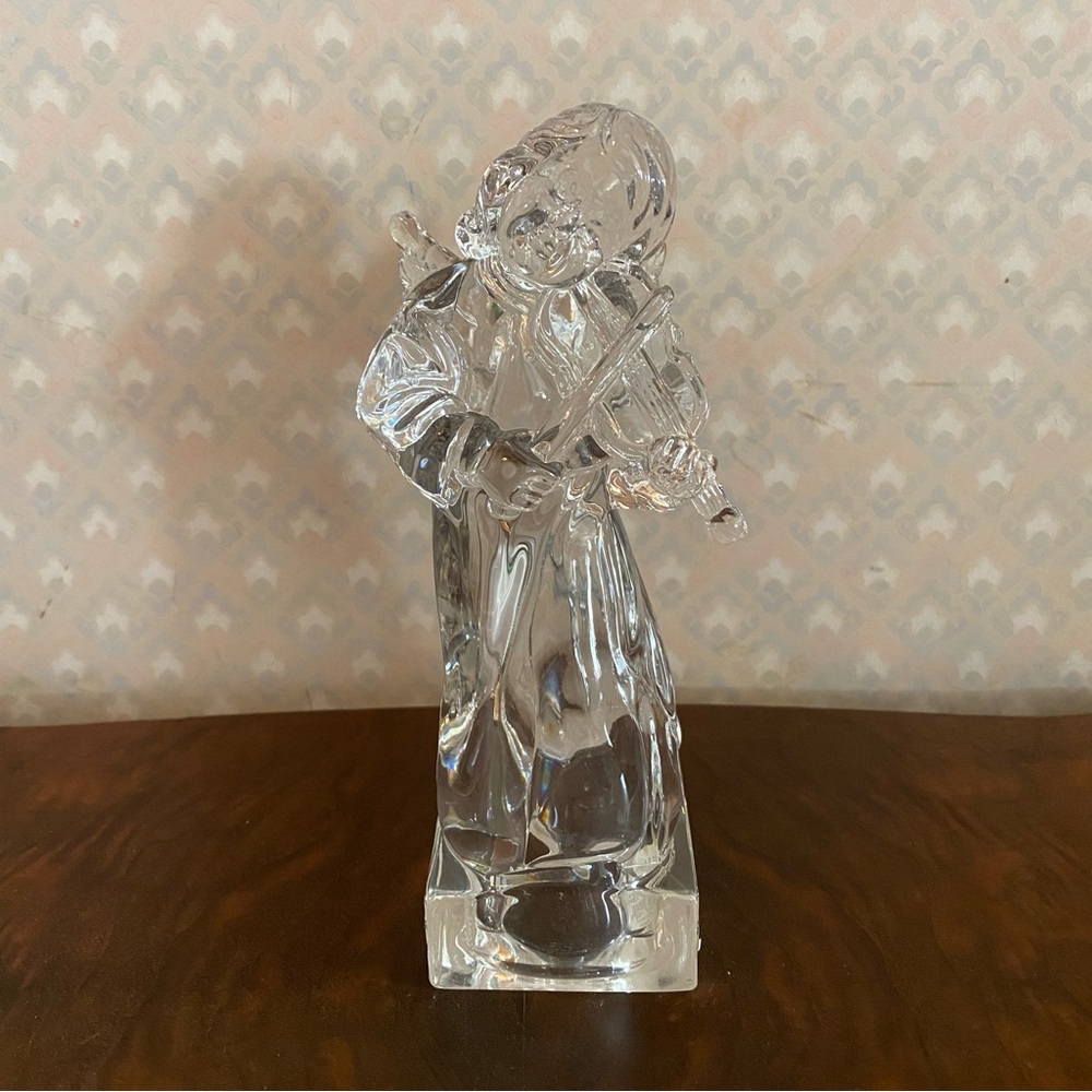 Mikasa Angelic Violin Figurine Full Lead Crystal NIB
